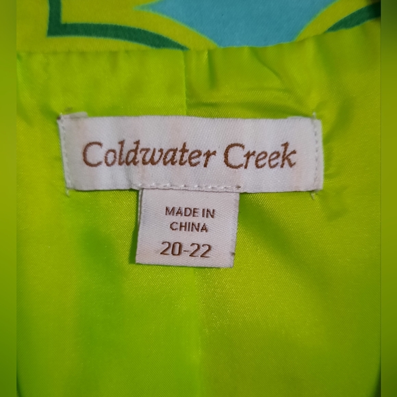 Coldwater Creek Cotton Short Sleeve Blazer Jacket Size 20/22 - Picture 8 of 9